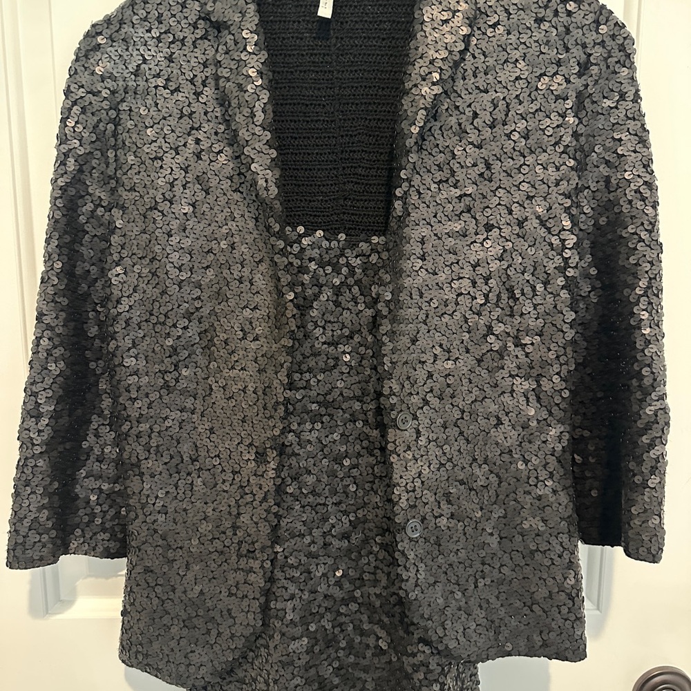 Sequin Embellished Jacket and Dress